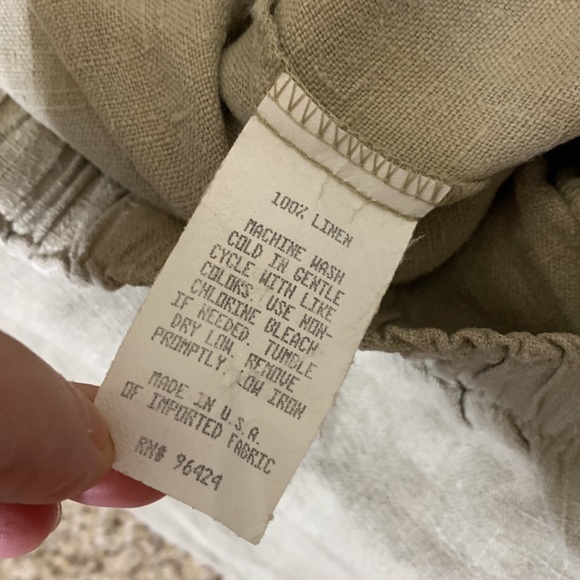 Vintage Linen Pants Long, with pockets - Picture 3 of 8